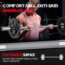 Olympic Barbell Bar 55", 2In-Weight Lifting Bar Standard Straight Barbell Bars for Bench Press/Hip Thrusts/Biceps/Lunges/Squat/Strength-Training Home Gym Weight Bar, 2 Collars(500lb Capacity)