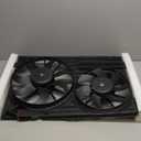 VW101 Replacement Dual Radiator & Condenser Cooling Fan Assembly for Volkswagen Jetta VW Rabbit Golf Beetle L5 2.5L