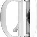 Prime-Line C 1275 Diecast, White, Outside Patio Door Pull with Latch (Single Pack)