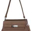 TRBSXRT Satchel Bag for Women, Leather Crossbody Purse Women's Shoulder Tote Bags with Removable Straps Fashion Small Crossbody Bag (Khaki)