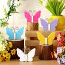 Wenqik 5 Pcs Spring Butterfly Table Decoration for Home Wooden Butterfly Centerpiece Spring Colorful Tiered Tray Decor Nature Lovers Gift for Home Kitchen Shelf Office Holiday Decor(Classic)