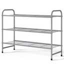 Kitsure Shoe Rack - Stainless Steel Shoe Organizer, Sturdy Shoe Rack for Closet and Front Door Entrance, Free Standing Shoe Shelf, Closet Organizers and Storage, Grey