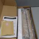 Forbena White Floating Shelves for Bathroom Organizer Over Toilet, Bathroom Shelves Wall Mounted with Towel Rack, Corner Wall Shelf for Bedroom Decor Kitchen Storage (White-Dark Grey, Set of 2)