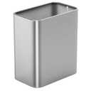Cesun Small Bathroom Trash Can 2.1 Gallon Wastebasket, Modern Metal Garbage Can Office Waste Basket, Silver Stainless Steel Trash Bin for Bedroom, Home Office, Toilet, rv, Near Desk, Under Sink