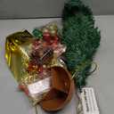 XmasExp 20in Mini Christmas Tree Artificial Small Christmas Tree with Lights,Star Treetop,Ornaments Balls,Bells and Pine Cones DIY Xmas Decorations Green