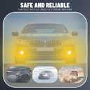 2PCS Angel Eye Halo Fog Lights for Cars, Universal Fog Lights, 2.5'' LED Super Bright High Power Fog Angel Eye Projector with Halo Rings, Daytime Light DRL Car Driving Bulbs Fit Car (Yellow)