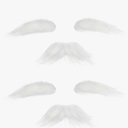 Old Man Mustache and Eyebrows 100 Days of School Grandpa Fake Beard Mustaches for Halloween Party