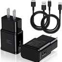 Type C Charger Fast Charging, 2 Pack USB C Android Phone Wall Charger Block & 3ft Charge Cable Cord, for Samsung Galaxy S8 / S9 / S10 Plus Active S10e, S20 / S21 Ultra Plus, Note 8 9 10, Pixel 3 etc