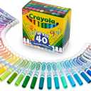 Crayola Ultra Clean Washable Markers (40ct), Broad Line Colored Markers for Kids, Coloring Book & Art Marker Set, Gifts for Kids. Ages 3+