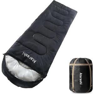 3-4 Season Sleeping Bag for Adults & Kids, Lightweight Warm Cold Weather Camping Bag with Waterproof Compression Sack – Portable for Hiking, Backpacking, Traveling & Outdoor Adventures