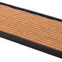 Anji Mountain Heavy Duty Waterproof Rubber Shoe Storage Mat Organizer/Boot Storage Tray Multi Use for Entryway with Coir, Tan Insert, Fits 3 Pair (34.5" Wide) (34" x 14" x 1.5", Rectangle Embossed Insert)