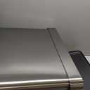 Amazon Basics Dual Compartment Recycling Trash Can with Soft-Close Lid, Fingerprint Resistant, Removable Liner Buckets, 60 Liters, Rectangular, Grey, Silver