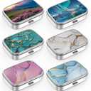 Pill Box 2 Compartment Small Pill Case,Portable for Pocket or Purse Pill Organizer Pill Container Holder to Hold Vitamins, Medication, Fish Oil and Supplements(6PCS)