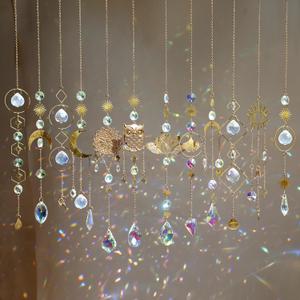 16 pcs Crystal Suncatcher, Colorful Suncatchers Sun Catchers Indoor Window Hanging Ornaments for Home Garden Ceiling Christmas Party Wedding Indoor Outdoor Decoration Prism Rainbow Maker