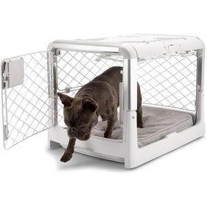 DIGGS Revol Collapsible Dog Crate with Wheels - Premium Portable Dog Crate - Safe, Stylish, and Convenient Indoor Kennel (Ash, Small) (Small (28.5"L x 19.8"W x 20.6"H))