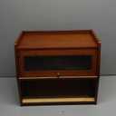 Wooden Bread Box for Kitchen Countertop, Dark Wood Bread Storage Container for Homemade Bread, 2 Tier Roll Top Breadbox Holder Keeper for Sourdough Loaf Storage (Walnut Brown)