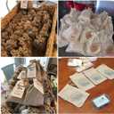 Lot of 50 Burlap Bags with Drawstring Gift Bags Jewelry Pouches Sacks for Wedding Party and DIY Craft, 5 x 3.5 Inches (50 Count (Pack of 1))