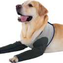 Coodeo Dog Recovery Sleeves, Cone Collar Alternative, Abrasion Resistant Dog Recovery Suit, Washable 2.5mm Thick and Waterproof, Pet Wounds Prevent Licking, Biting (Grey, 2XL)
