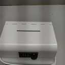 SUMERUZ Mini Safebox with Lock - Money Safe and Cash Lock Box for Kids, Small Metal Security Safe for Cash, Jewelry and Valuables, Portable Storage Organizer (White) 