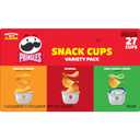 Pringles Potato Crisps Chips, Lunch Snacks, Snack Cups, Variety Pack, 19.3oz Box (27 Cups) (EXP 01/31/26)