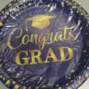 2026 Graduation Decorations Party Supplies-Graduation Plates and Napkins,Navy Blue Graduation Decorations 2026 Tableware Class Of 2026 Grad Paper Plates and Napkins for Congrats Grad Party