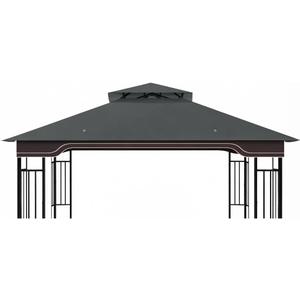 Replacement Gazebo Canopy for 10x12 Regency II Model L-GZ798PST | Heavy-Duty Ripstop Waterproof & UV Protective Top Cover, Gray