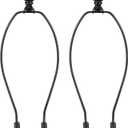 PATIKIL 12 Inch Lamp Harp Kit with Finial, 2 Set Detachable Shade Bracket Holder, DIY Lighting Accessories for Table Floor Lamps, Black