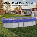 16x25 FT Oval Winter Pool Cover, Steel Cable and Pulley, Above Ground Pools