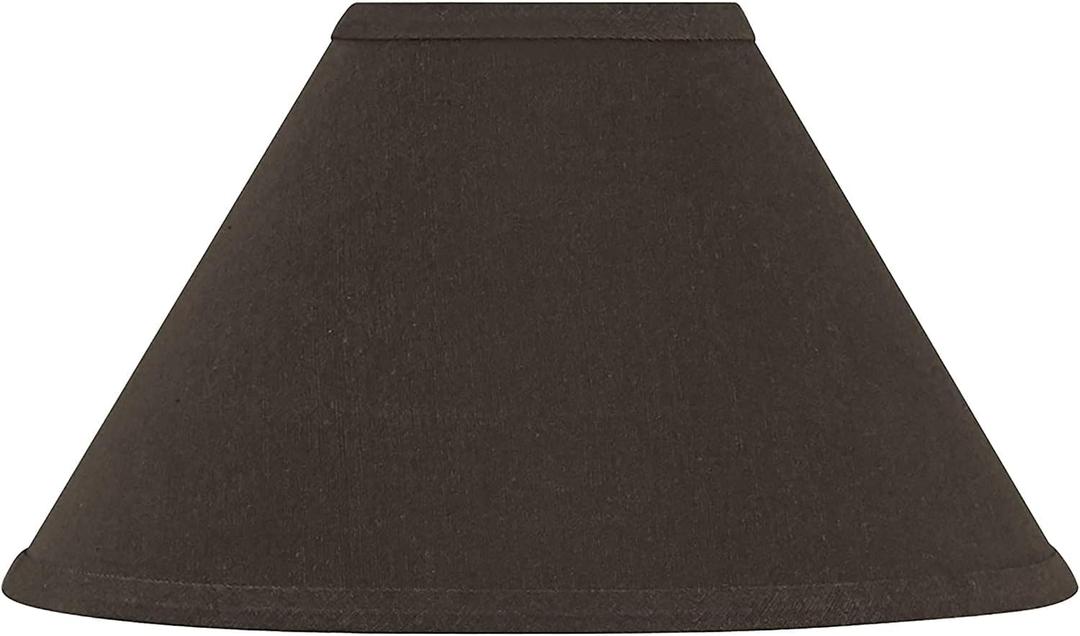 Aspen Creative 58761A Empire Uno Lamp Shade in Dark Brown, 4" Top x 11" Bottom x 7" Slant Height, Slip UNO 33mm