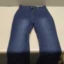 SeNight Women Bell Bottom Jeans Elastic Waist Ripped Flared Jean Destroyed Raw Hem Denim Pants (Small)