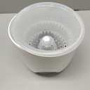 4 inch Orchid Pot with Holes for Repotting, Double Layer Plastic Imitate Ceramic Planter, Clear Orchid Pot Match Decorative Container