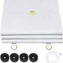 6.6 x 6.6ft Ceiling Leak Diverter with Hose and Grommets Heavy Duty Roof Leak Diverter White Leak Diverter Tarp with Hose Water Diverter Tarp for Roof Leak Fix