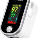 Pulse Oximeter Fingertip - Oxygen Meter Finger Pulse Oximeter - Blood Oxygen Saturation Monitor with Heart Rate and Fast Spo2 Reading, Pulse Ox with TFT Screen, Lanyard (Not include Batteries)