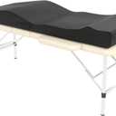 ENITYA Lash Bed Topper, Ergonomic Curvy Massage Table Foam Topper, Non-Slip Esthetician Bed Cushion with Removable Cover for Beauty Salon, Wax/Eyelash/Spa/Tattoo/Facial, 71"27.5"(Black), 71in Long27.5in Wide