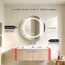 20inch Round Medicine Cabinet with Lights,Led Medicine Cabinet with Defogger,Illuminated Mirror Cabinet for Bathroom,Dimmable,Anti-Fog,3 Colors,Surface Mount Only,Gold