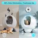 Cat Litter Odor Deodorizer & Negative Ion Cat Odor Eliminator with Sensor Monitor, Safe Air Purifier for Pets,Odor Remover for Multi-Purpose Use