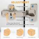 2 Pairs Frameless Full Overlay Soft Close Cabinet Hinges, European Hinges for Cabinets, Hidden Cabinet Hinges Adjustable 35mm Cup Clip-On Plate Nickel Plated Finish