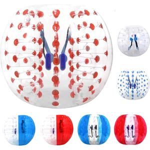 Inflatable Body Bubble Zorb Ball,Inflatable Bumper Soccer Human Hamster Bubble Balls for Adults Dia 4FT/5FT(1.2m/1.5m) (red dot)