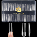 UNA GELLA Extra Long Tapered Sqaure Nail Tips, No C Curve Pre-file 120Pcs Square Press on Nails XXL Long Square Gel Nail Tips Full Cover Acrylic Straight for Nails Extension Art DIY Salon 12 Sizes