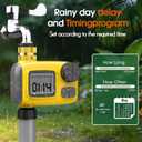 98FT 1/2" Drip Irrigation System Kit with Smart Water Timer for Garden, Automatic Watering System with 20pcs 360 Adjustable Copper Nozzles, Irrigation System for Garden, Yard, Lawn, Green house