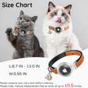 Airtag Cat Collar Breakaway, Reflective Kitten Collar with Apple Airtag Cat Collar Holder and Bell, Comfortable Padded, Adjustable Cat Collars for Boy & Girl Cats (Orange)
