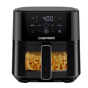 Chefman TurboFry Touch 4-Qt Easy-View Air Fryer w/ 4 Cooking Presets and 450F Hi-Fry Button - Black