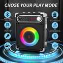 Karaoke Machine, Portable Bluetooth Speaker with 2 Wireless Microphones for Adults & Kids, PA System with Remote Control, LED Lights, Support USB/TF/REC/FM/AUX/TWS for Party Home System Packages