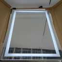 Ensenior LED Bathroom Mirror 30"x 36" with Front and Backlight, Stepless Dimmable Wall Mirrors with Anti-Fog, Shatter-Proof, Memory, 3 Colors, Modern LED Vanity Mirror-FCC