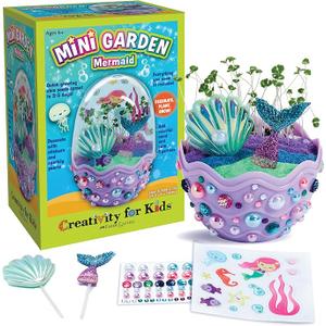 Creativity for Kids Mini Garden: Mermaid Terrarium Kit - Mermaid Gifts for Girls, Crafts and Toys, Stocking Stuffers for Kids (Ages 6+