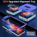 YWXTW EZ Alignment for Samsung Galaxy Z Flip 6/Z Flip 7 FE Screen Protector, [Strengthen Crease Test] 3Pcs Inner Soft EPU Film+2Pcs Front Display Tempered Glass+1 Set Camera lens Protector, Anti Scratch