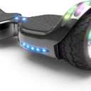 HOVERSTAR All-New HS2.0 Hoverboard All-Terrain Two-Wheel Self Balancing Flash Wheel Electric Scooter with Wireless Bluetooth Speaker (Chrome Black)