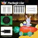 6FT Inflatable Bunny Outdoor Decorations, Inflatables Decorations Blow Up Yard with LED Colored Lights, Inflatable Toys for Indoor Outdoor Lawn Yard Garden Decor
