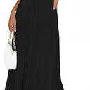 MEROKEETY Women's Summer Midi Dress 2026 Spring Sleeveless Pleated A Line Casual Business Work Cocktail Vacation Dresses Size Medium