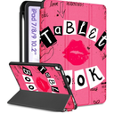 Uppuppy for iPad 9th/8th/7th Generation Case 10.2 Inch Girls Cute Women Folio Smart Cover with Pencil Holder Red Lips Design Funny Girly Teens Unique Cases for iPad 7/8/9 Gen A2602 A2270 A2197
